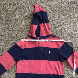Ralph Lauren Navy and Pink Striped Pullover